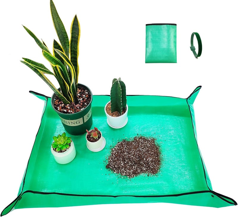 FANTIAN Repotting Mat for Indoor Plants, 29.5" X 39.4" Waterproof Succulent Potting Mat, Foldable Reusable Soil Change Mat Gardening Planting Mat - Gifts for Plant Lovers - Image 1